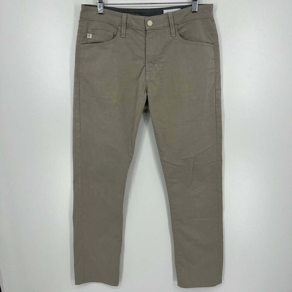 AG Adriano Goldschmied Everett Slim Straight Khaki Pants 31x32 Tan